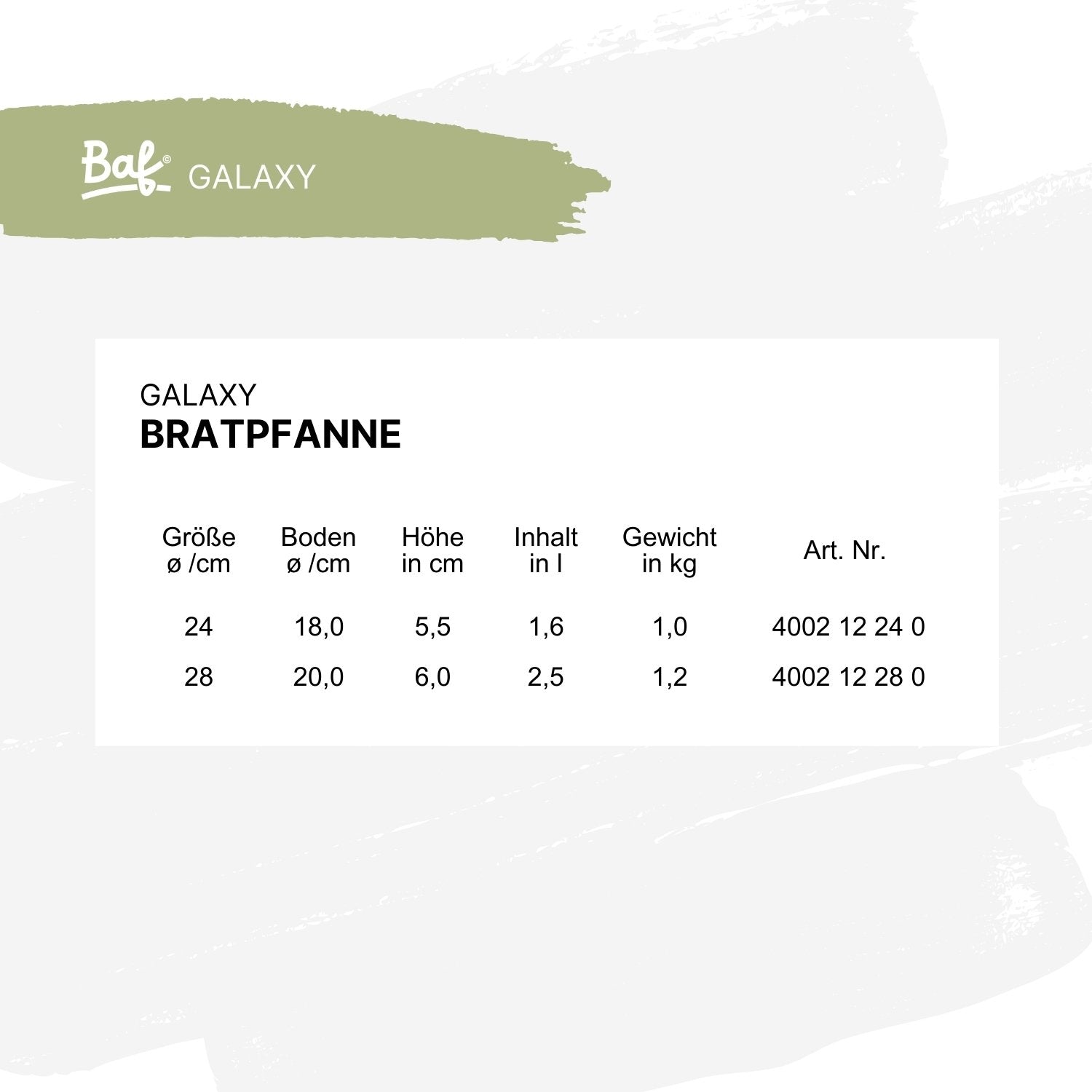 GALAXY Pfanne