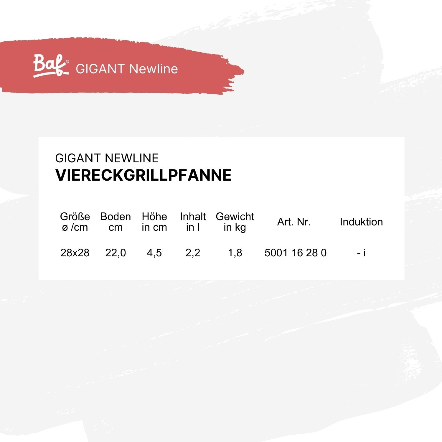 GIGANT Newline Viereckgrillpfanne