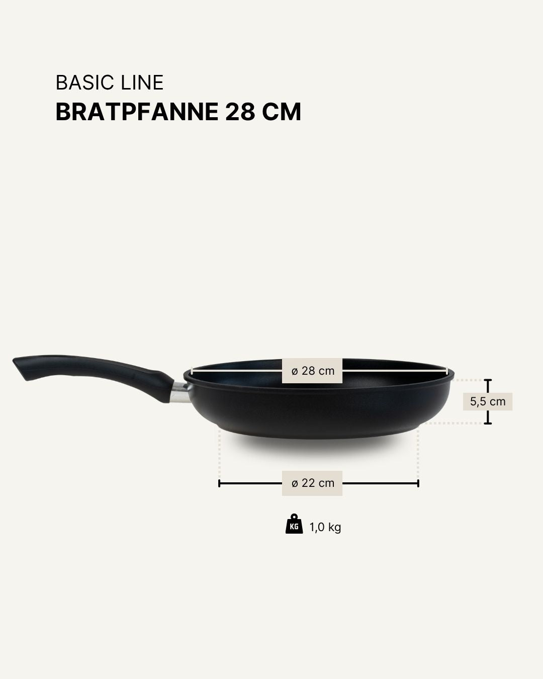 BASICline Bratpfanne aus Aluminium