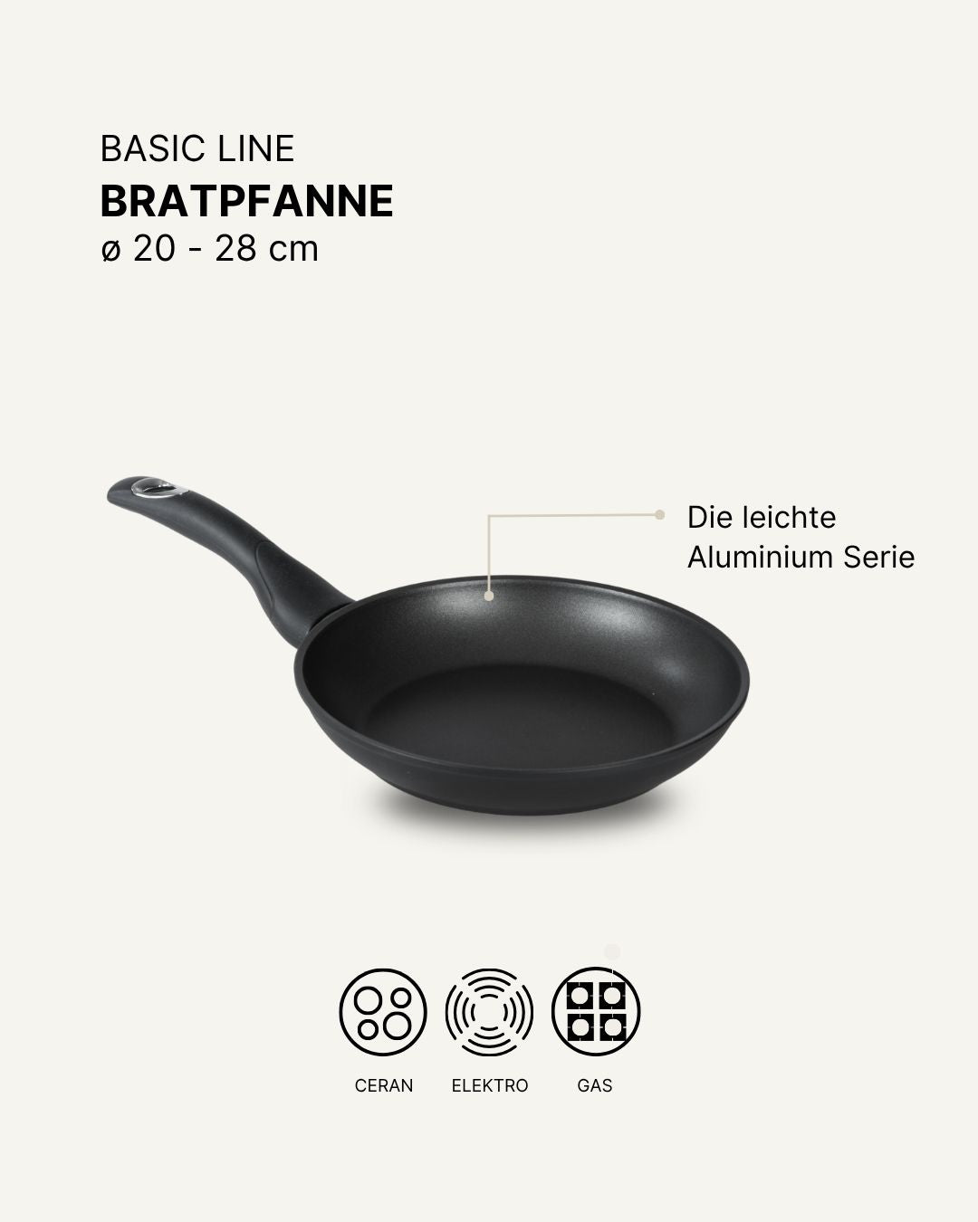 BASICline Bratpfanne aus Aluminium